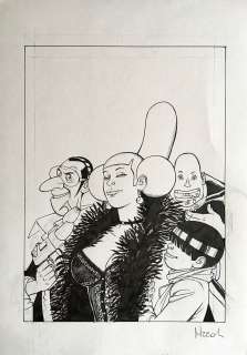 Marco Nizzoli - Original illustration cm. 29,5x40. Ink. Signed. Mint