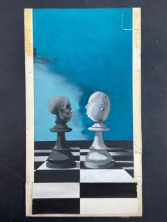 Karel Thole | Karel Thole - 1x originale di copertina con albo - Alfred Hitchcock Presenta: Partita con la Morte - Page volante - Exemplaire unique - (1976) | Catawiki