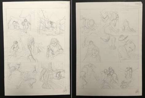 De Vita, Giulio | De Vita, Giulio - 2x Planche originale crayonnée - Les Mondes de Thorgal - Kriss de Valnor T1 - (2010) | Catawiki