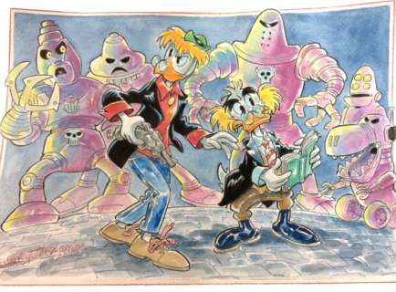 Alessandro Gottardo | Donald Duck - “Archie Dylan, Groucho de Paperis e i pirati dell’ultraverso” - Alessandro Gottardo - (2021) | Catawiki