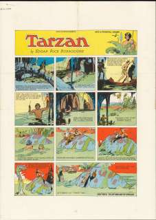 TARZAN - Sunday Page Proof (1932) | Russ Cochran