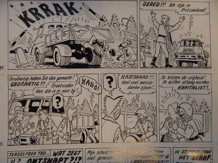 Pom (Jozef Van Hove) | Pom (Jozef van Hove) - Originele pagina (p.45) Piet Pienter en Bert Bibber 18 - De dubbel-koolzure-soda-bom - (1962) | Catawiki