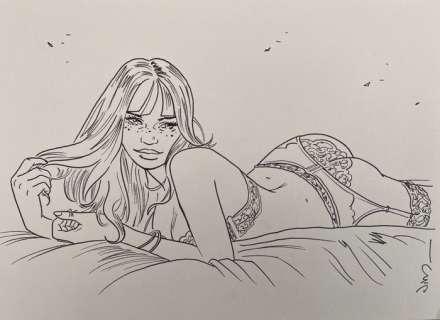 Jim | Jim - Dessin original - Une Nuit à Rome - Marie - (2017) | Catawiki