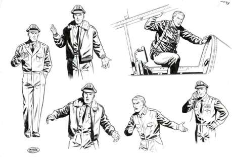 De Luca, Giuseppe | De Luca, Giuseppe - Dessin original - Buck Danny - Le Pilote à l’aile brisée | Catawiki