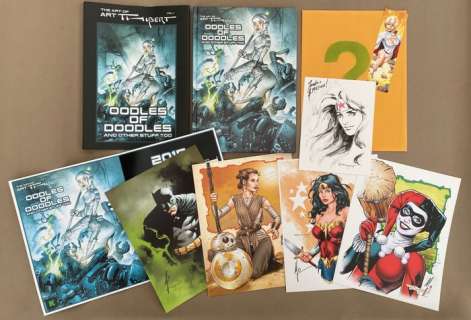 Thibert, Art | The art of Art Thibert - Artbook Oodles of Doodles + 3 x dessin original - Cartonné - EO - (2018) | Catawiki