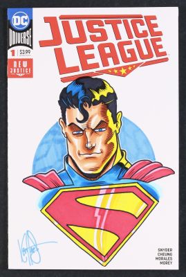 Ken Haeser | Justice League #1C (2018) Sketch Cover | mycomicshop.com (Buy It Now)