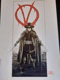 Luca Raimondo | Luca Raimondo - V for Vendetta " Illustrazione originale firmata" - (2022) | Catawiki