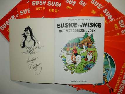 Willy Vandersteen / Paul Geerts + Studio | Suske en Wiske - Lot 3 van 15 reclame-albums - Met 15 opdrachttekeningen door Paul Geerts - Broché - EO - (1989/2009) | Catawiki