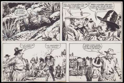 Kresse, Hans G. | Kresse, Hans G. - Originele halve pagina - Mangas Coloradas Woestijn van wraak - (1971) | Catawiki