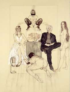 Riccardo Mannelli | Riccardo Mannelli - dipinto “Innocenza e Giustizia” - Page volante - Exemplaire unique | Catawiki