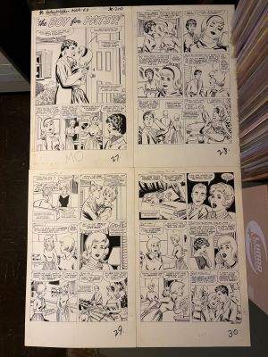 4 pgs original art by Al Hartley "the Boy for Patsy" Walker complete story 1963
