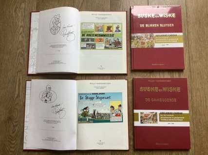 Luc Morjaeu En P.Van Gucht | Suske en Wiske - 268, 269, 290A en 308A - VKR reeks Luxe - De Koeiencommissie, De stugge Stuyvesant, De Blikken Blutser en De Gamegoeroe - Cartonné - EO | Catawiki