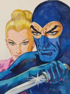 Franco Paludetti | Diabolik - Franco Paludetti - Originale di Copertina "Eva & Diabolik Cartonato" - Firmato - (1993) | Catawiki