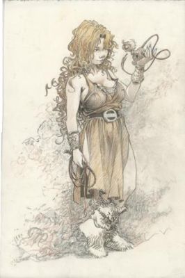 Régis Loisel | La Quête de l’Oiseau du Temps, illustration de Pelisse et le foureux | Galerie 9ème Art