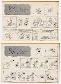 Lot of Two ’’B.C.’’ Sunday Comic Strips from 1964 | Nate Sanders