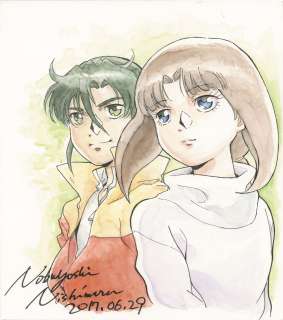 Seiyoshi Nishimura Hand-Drawn Color Shikishi "After War Gundam X" Garrod and Tifa | Mandarake (Big Web)