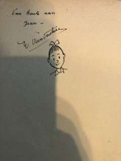 Willy Vandersteen | Suske en Wiske TV-42 - De sprietatoom + dédicace door Vandersteen - Broché - Réédition - (1961) | Catawiki