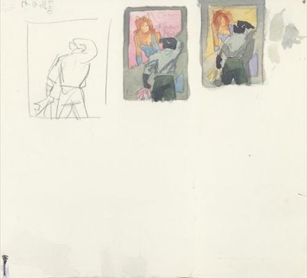 Juanjo Guarnido | Blacksad, Tome 1, Quelque part entre les ombres, Recherches de cases | Galerie 9ème Art