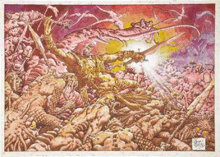 Alex Niño The Minions of Kane Illustration Original Art (Christopher Enterprises, 1976). Niño was -