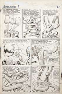 Jack Kirby and Chic Stone Avengers #6 Iron Man page 17 Original Art (Marvel, 1964). The Armored Avenger - | Heritage