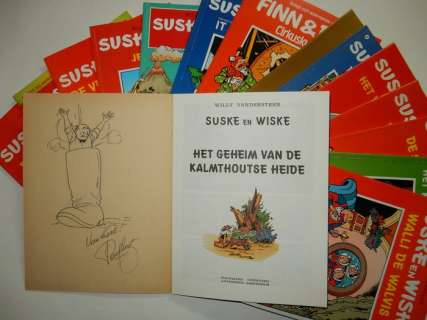 Willy Vandersteen / Paul Geerts + Studio | Suske en Wiske - Lot 2 van 15 reclame-albums - Met 15 opdrachttekeningen door Paul Geerts - Broché - EO - (1981/2007) | Catawiki