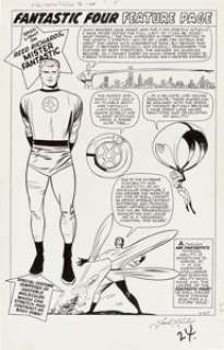 Jack Kirby and Dick Ayers Fantastic Four #16 Mr. Fantastic Feature Page Original Art (Marvel, 1963). This -