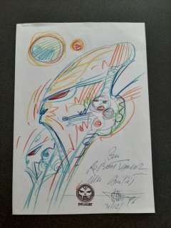 Druillet | Druillet, Philippe - Dessin original couleur dédicacé - (1996) | Catawiki