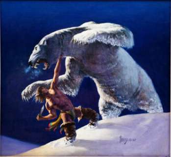 Richard Hescox Kioga of the Wilderness Paperback Cover Original Art (Daw Books, 1982). "Kioga of the -