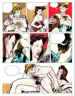 Fernando Caretta | Selen n. 4 - Tavola Originale Erotica - Fernando Caretta "Fermo Posta" - Page volante - Exemplaire unique - (1988) | Catawiki