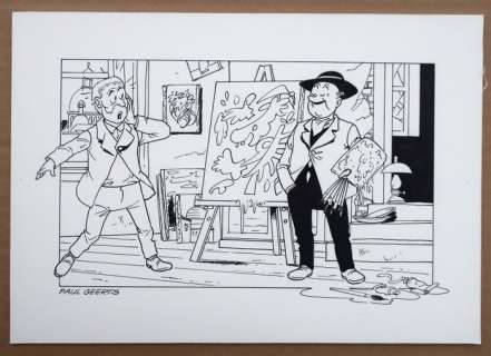 Paul Geerts | Suske en Wiske - Originele tekening - "De Kleurenkladder" | Catawiki