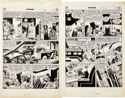 Jim Mooney and Ray Burnley (attributed) Batman #56 "A Greater Detective Than Batman" Page - | Heritage