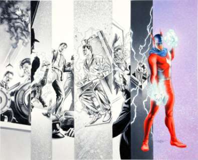 Doug Klauba and Alex Ross Project Superpowers: Chapter Two #10 "Pyroman Origin" Double-Page Spread -