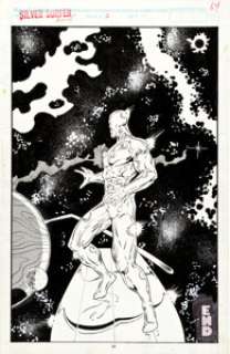 Ron Lim and Tom Christopher Silver Surfer Annual #3 Splash Page 64 Original Art (Marvel, 1990). The Sentinel of - | Heritage