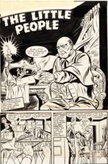 Tomb of Terror #1 Complete 6-Page Story "The Little People" Original Art (Harvey, 1952). The world of -
