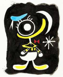 Tony Fernandez, Disney Artist | Donald Duck Inspired By Joan Miró’s Exhibition Lithograph (1954) - Original Painting - Tony Fernandez Signed - Original Art | Catawiki