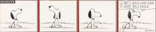 Charles Schulz Peanuts Snoopy Daily Comic Strip Original Art dated 5-12-58 (United Feature Syndicate, 1958). This - | Heritage