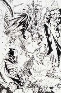 Shane Davis and Matt Banning Mystery in Space #4 Splash Page 11 Original Art (DC, 2007). In "Going Dark," -