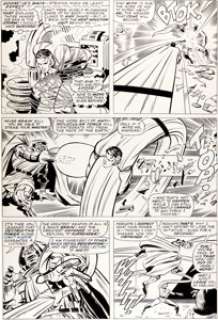 Jack Kirby and Joe Sinnott Fantastic Four #58 "The Dismal Dregs of Defeat!" Page 12 Original Art - | Heritage