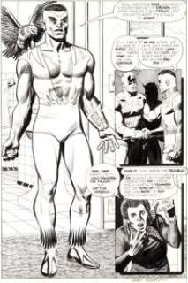 Gray Morrow Captain America #144 Falcon First New Costume Splash Page 15 Original Art (Marvel, 1971). This -