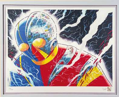 Shotaro Ishinomori Reproduction color illustration "Android Kikaider / Denji Aid" | Mandarake (Big Web)