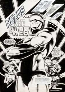 Steve Rude and Eric Shanower Nexus #16 Splash Page 1 Original Art (First, 1986). Nexus is at his heroic best -