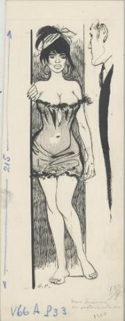 Georges Pichard | Marc demeura un instant interdit, Illustration de V-Magazine, automne 1966 | Galerie 9ème Art