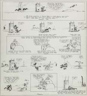 George Herriman Krazy Kat Sunday Comic Strip Original Art dated 2-8-20 (King Features Syndicate, 1920). - | Heritage