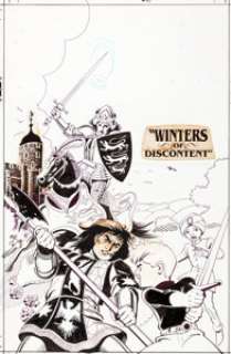 Marc Hempel and Mark Wheatley Jonny Quest #10 Cover Original Art (Comico, 1987). Jonny goes medieval on -