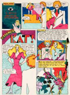 Trina Robbins - Girl Fight Comics #2 Complete 2-Page Story Original Art (The Print Mint Inc., 1972).