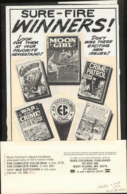 EC Library Production Material- Production AD Photo Stat | Russ Cochran