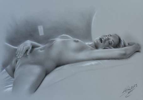 Denis Prenzel | Denis Prenzel - Original drawing - Nude - Size: 29,7 x 42 cm - Page volante - Exemplaire unique - (2023) | Catawiki