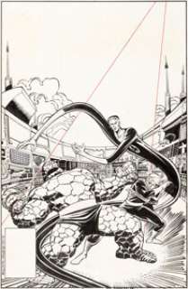 Ron Wilson and Joe Rubinstein The Thing #10 Cover Original Art (Marvel, 1984). Thing, Mr. Fantastic, and -
