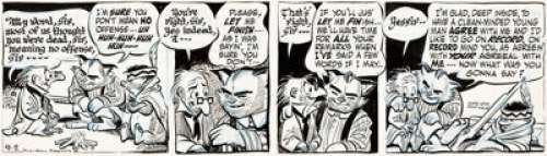 Walt Kelly Pogo Daily Comic Strip Original Art dated 9-2-54 (Post Hall Syndicate, 1954). From one of the most - | Heritage