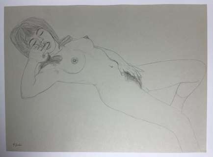 Daniel Grémi, Illustrateur Et Photographe. | Daniel Grémi - Original illustration “Femme érotique, seule à seule” - Page volante - Exemplaire unique - (1960) | Catawiki